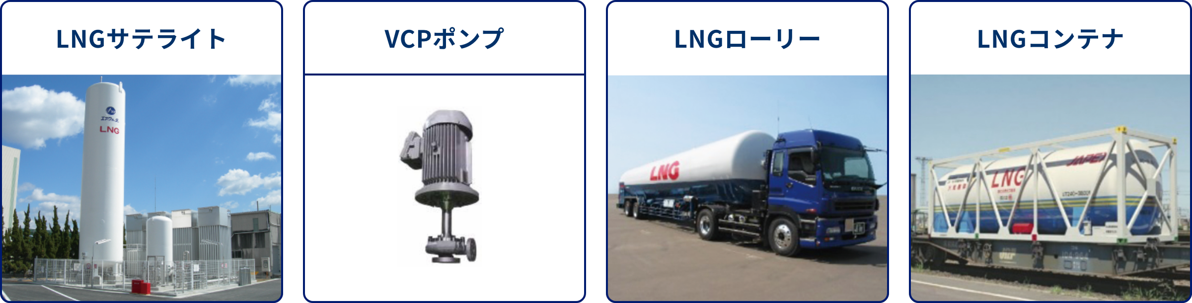 エア・ウォーターのLNG関連商品 LNGサテライト/VCPポンプ/LNGローリー/LNGコンテナ